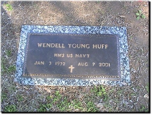 Huff, Wendell Young (military marker).JPG