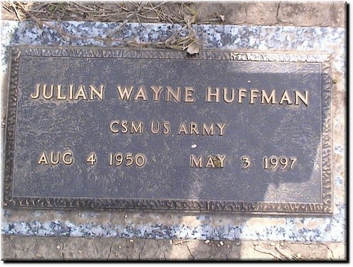 Huffman, Julian Wayne (military marker).JPG