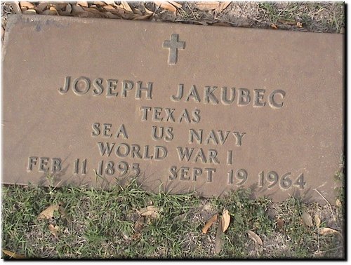 Jakubec, Joseph (military marker).JPG