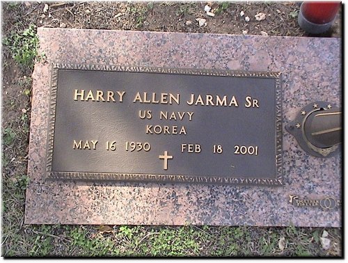 Jarma, Harry Allen Sr (military marker).JPG