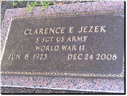 Jezek, Clarence E (military marker).JPG