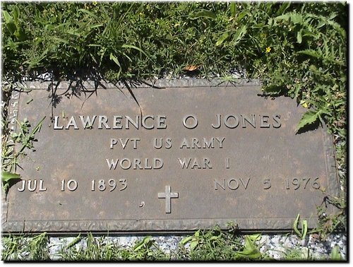 Jones, Lawrence O (military marker).JPG