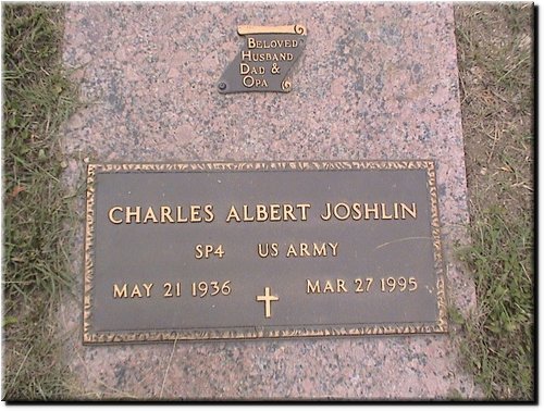 Joshlin, Charles Albert (military marker).JPG