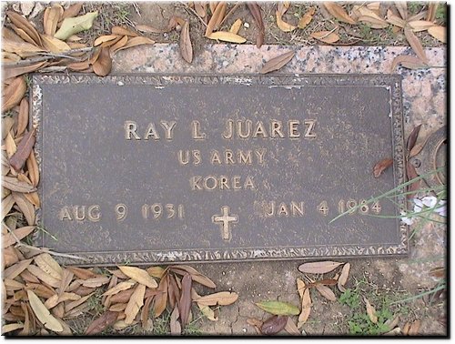 Juarez, Ray L (military marker).JPG