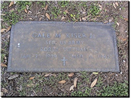 Kiser, Gale M Jr (military marker).JPG