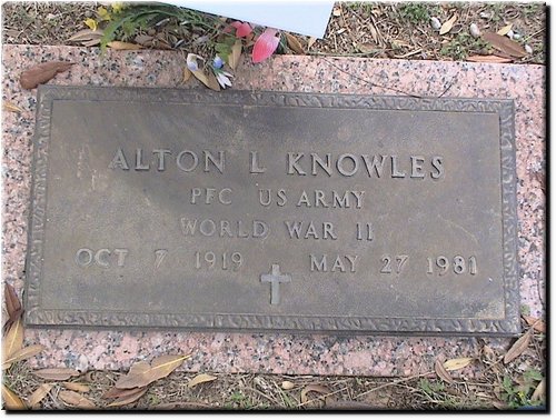 Knowles, Alton L (military marker).JPG