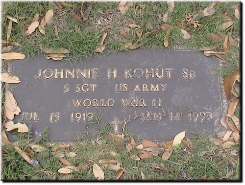 Kohut, Johnnie Sr (military marker).JPG