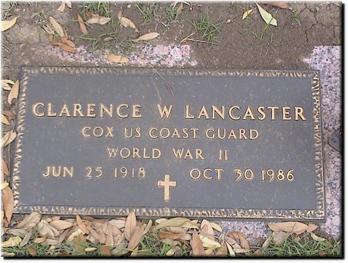 Lancaster, Clarence (military marker).JPG