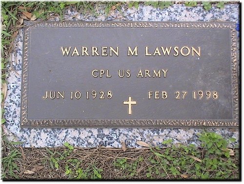 Lawson, Warren (military marker).JPG