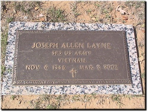 Layne, Joseph Allen (military marker).JPG