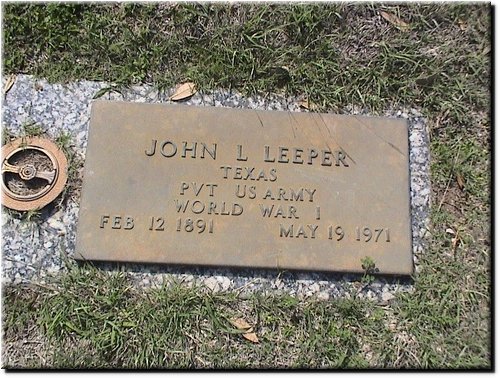 Leeper, John L (military marker).JPG