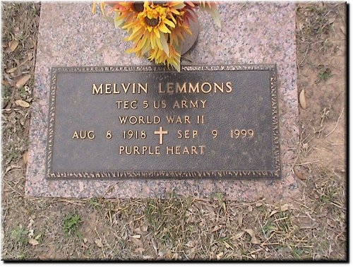 Lemmons, Melvin (military marker).JPG