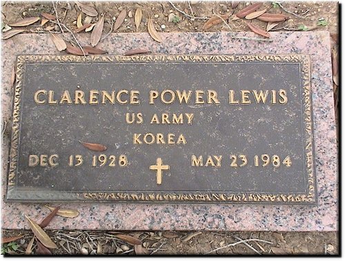 Lewis, Clarence Power (military marker).JPG