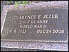 Jezek, Clarence E (military marker).JPG