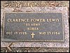 Lewis, Clarence Power (military marker).JPG