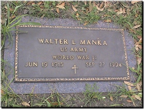 Manka, Walter L (military marker).JPG