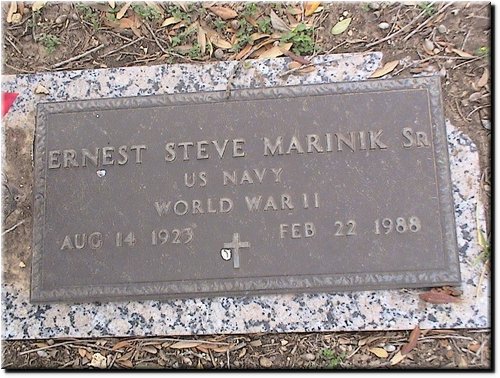 Marinik, Ernest Steve Sr (military marker).JPG