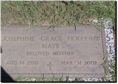 Mays, Josephine Grace Holcomb.JPG