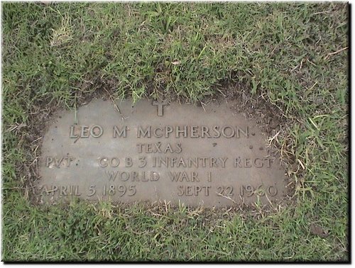 McPherson, Leo (military marker).JPG