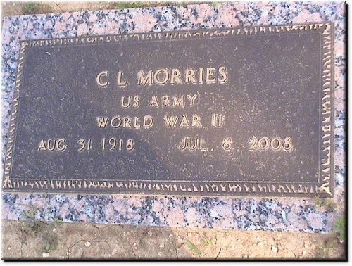 Morries, C L (military marker).JPG