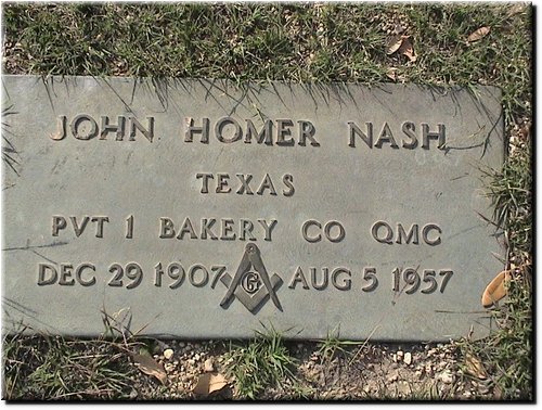 Nash, John Homer (military marker).JPG