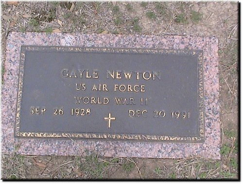 Newton, Gayle (military marker).JPG