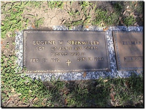 Obermiller, Eugene W (military marker).JPG