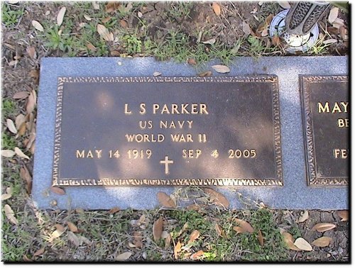 Parker, L S (military marker).JPG