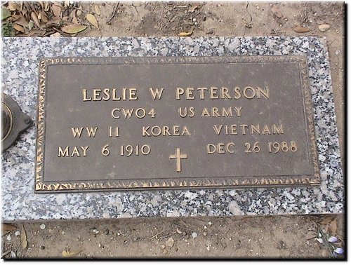 Peterson, Leslie (military marker).JPG