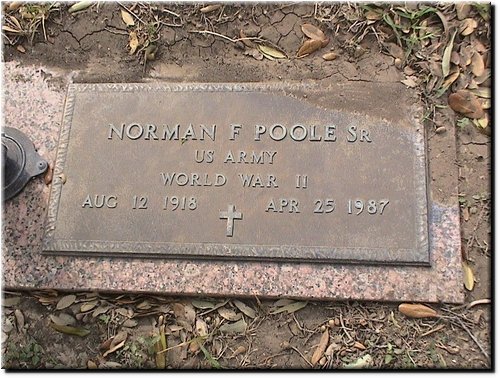 Poole, Norman F Sr (military marker).JPG