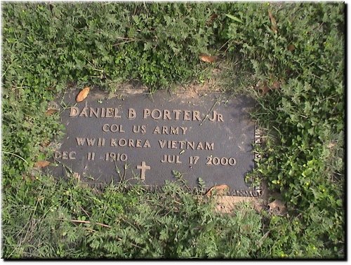 Porter, Daniel B Jr (military marker).JPG