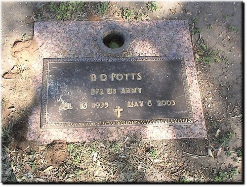 Potts, B D (military marker).JPG