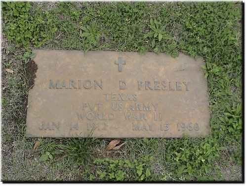 Presley, Marion (military marker).JPG