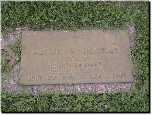 Pressley, Alton (military marker).JPG