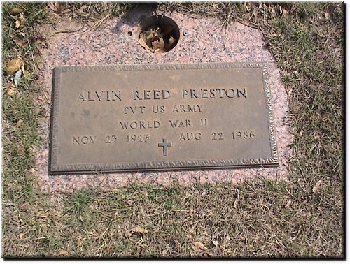 Preston, Alvin Reed (military marker).JPG