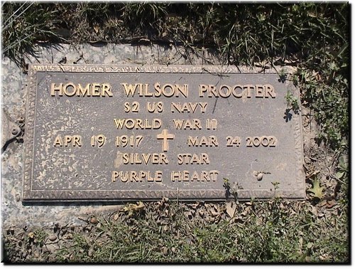 Procter, Homer Wilson (military marker).JPG