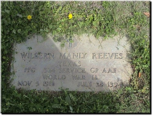 Reeves, Wilbern (military marker).JPG