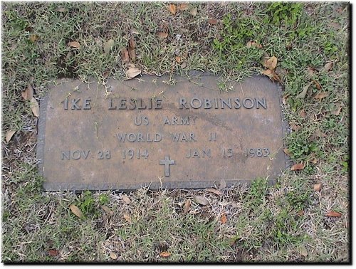 Robnson, Ike Leslie (military marker).JPG