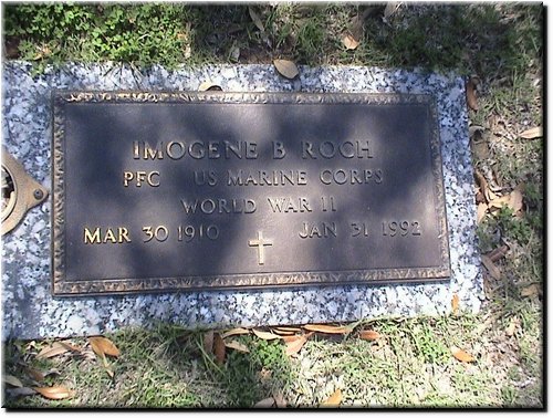 Roch, Imogene (military marker).JPG