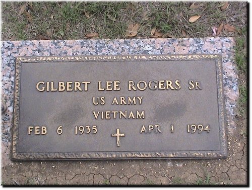 Rogers, Gilbert Lee Sr (military marker).JPG