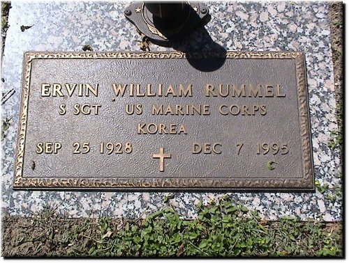 Rummel, Ervin William (military marker).JPG