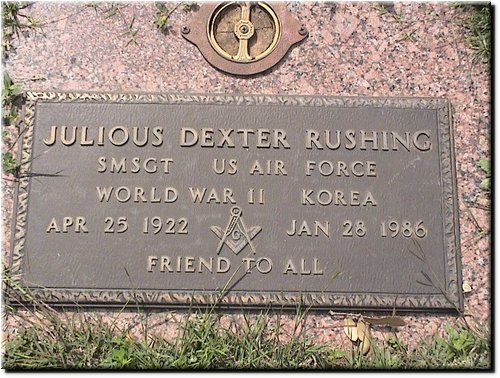 Rushing, Julious Dexter (military marker).JPG