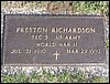 Richardson, Preston (military marker).JPG