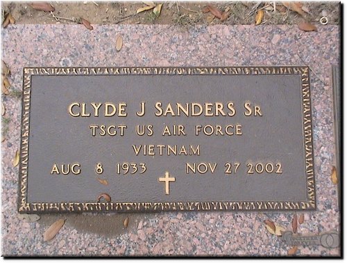 Sanders, Clyde Sr (military marker).JPG