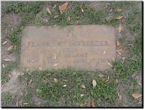 Sawberger, Frank W (military marker).JPG