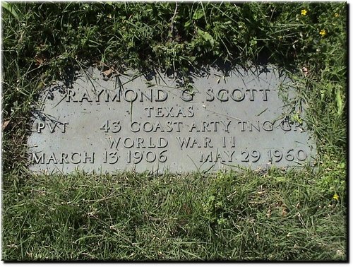 Scott, Raymond G (military marker).JPG