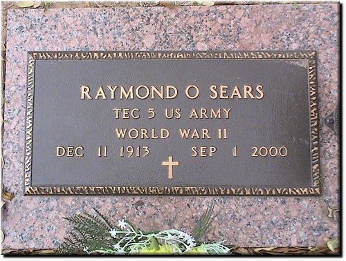 Sears, Raymond O (military marker).JPG