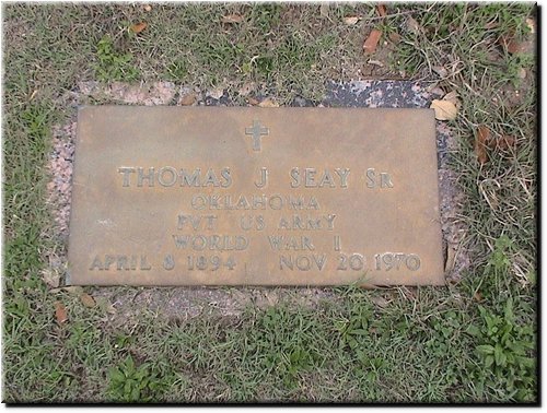 Seay, Thomas J Sr (military marker).JPG