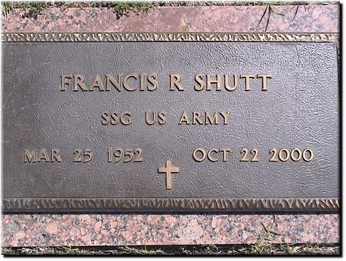 Shutt, Francis R (military marker).JPG