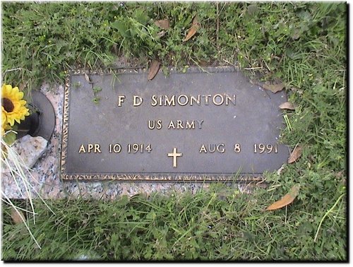 Simonton, F D (military marker).JPG